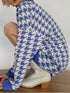 'Morraine' Checkered Long Sleeve Cardigan - Celes Fashion
